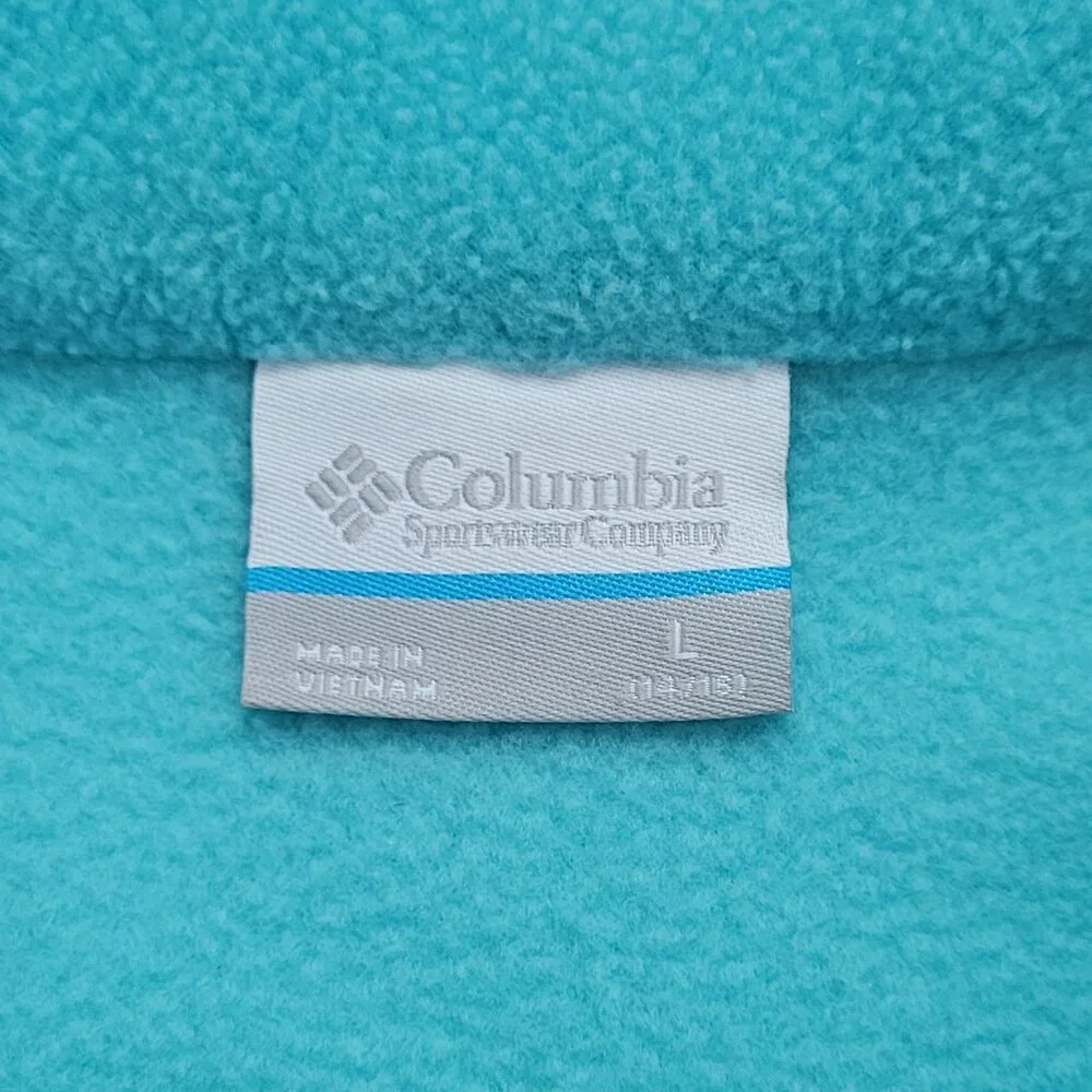 Columbia Kids Full-Zip Fleece Jacket Teal Large Minimalist